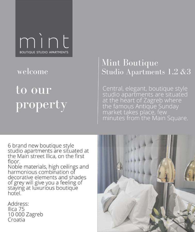 Mint Boutique Studio Apartments 2 Zagreb Exterior photo